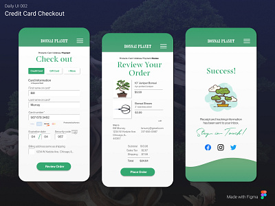 Daily UI 002 - Credit Card Checkout