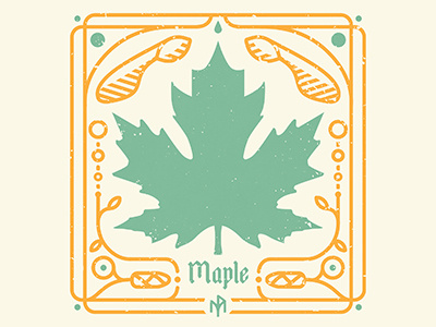 Maple Leaf Icon graphicdesign icon illustration leaf monoline screenprint tree