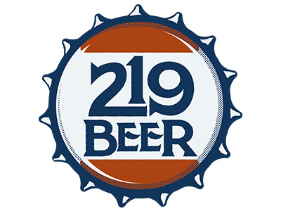219 Beer Logo beer bottlecap branding logo