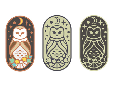 Barn Owl Enamel Pin Exploration design enamel pin icon illustration monoline vector