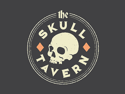 Skull Tavern Logo bar branding design graphicdesign icon illustration logo restaurant branding typography