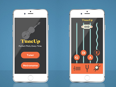 TuneUp animation app illustration ui ux vector