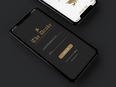 Drake Hotel App - Login Screen (Concept) app design graphicdesign ui ux web
