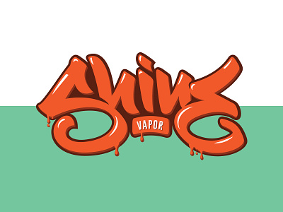 Shine Vapor | Logo branding color depth drips graffiti lettering logo vapor vector