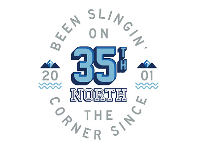35th North | Hustle 35th north lockup seattle skateboarding skateshop typography vector