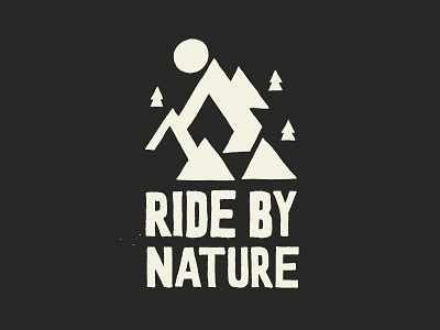 Ride by Nature bike lettering mountain bike rei rei co op trees typography