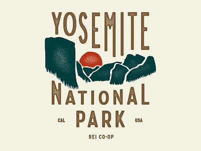 Yosemite NPS Spring 18 illustration lettering nps outdoors rei co op yosemite