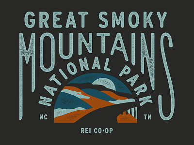 Great Smoky Mountains NPS Spring 18 great smoky mountains illustration lettering nps outdoors rei co op