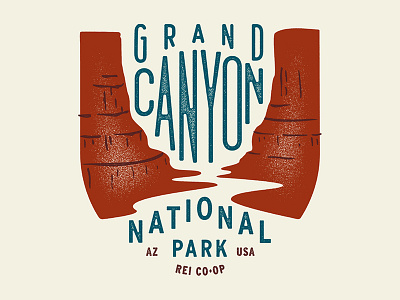 Grand Canyon NPS x REI Co-op Spring 18 grand canyon illustration lettering nps outdoors rei co op