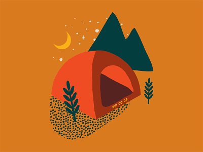 Camp Cool camp design illustration kids mountains outdoors rei co-op vector
