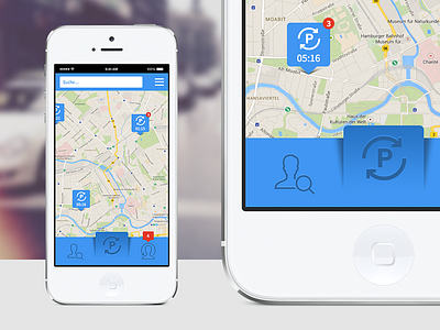 parking ↔ swap / iOS App app car design flat ios parking ui ux