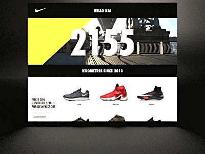Nike Counter Animation 3d animation concept flat nike sport typography ui ux