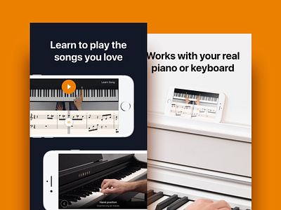 flowkey - Learn piano app design ipad iphone learn music piano ui ux