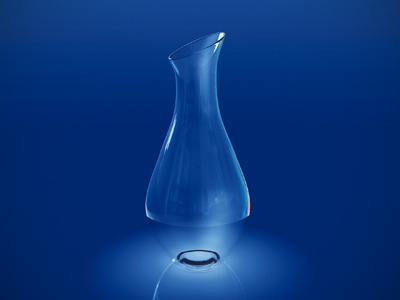 Vase 3d glass icon render