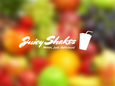 Juicy Shakes Logo B juicy logo milk milkshake shake typo typography