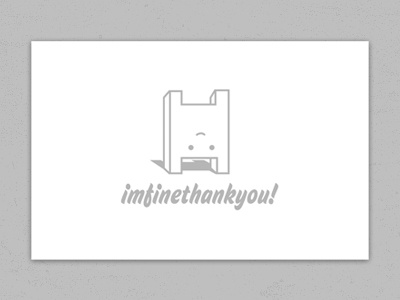 Logodesign – imfinethankyou business card card corporate design icon logo print smile typography