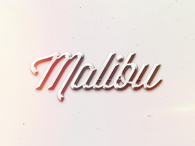 Malibu chrome oldtimer typo typography wisdom script