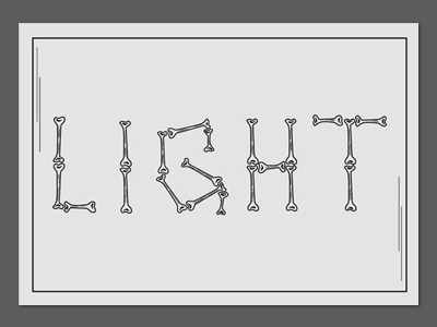 Light bone bones light typo typography