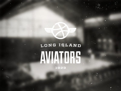 Long Island Aviators 1920s basketball logo playoff rebound typo typography vintage