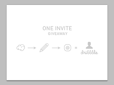 One Dribbble Invite Giveaway create dribble giveaway icon icons invitation invite player pro send think