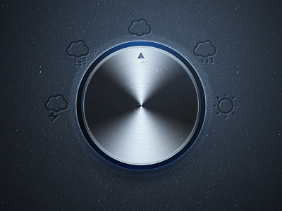 Weather Knob aluminium control icon icons knob metal navigation ui weather
