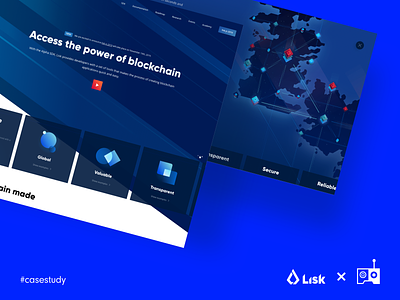📣Lisk case study is online animation blockchain branding case crypto icon illustration lisk logo ui ux website