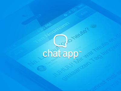 Chat App – iOS App – Chat screen app apple chat chat app concept icon ios iphone logo speech ui user interface ux