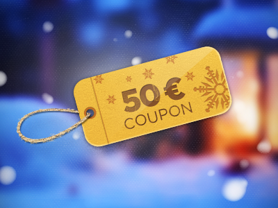 Coupon christmas coupon discount euro sale sales snow xmas