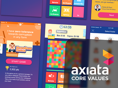 Axiata Core Values portfolio uiux