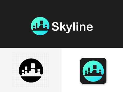 Skyline Logo Design branding design grapic design logo music web