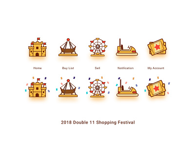 2018 Double 11 Shopping Festival app double11 icon play shopping app tabsicons ui