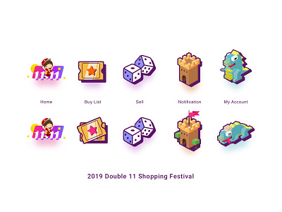 2019 Double 11 Shopping Festival app double11 icons shopping app tabsicons ui