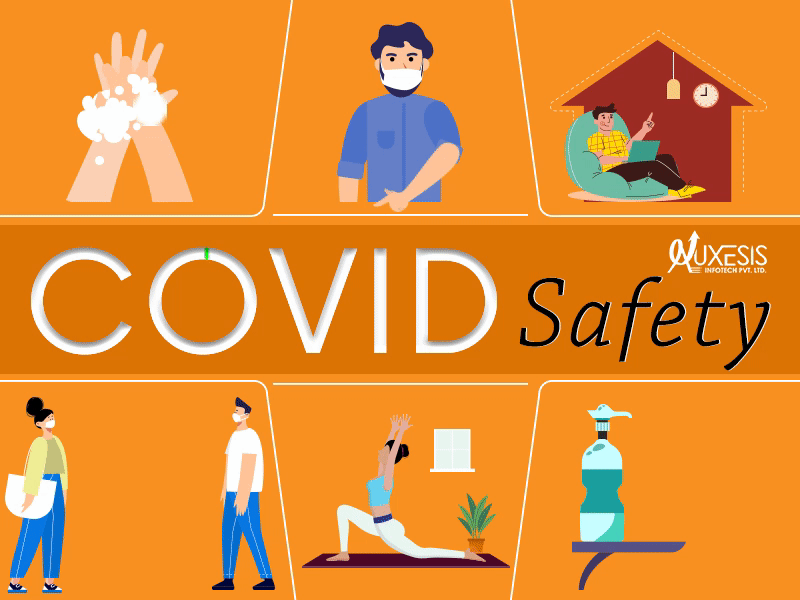 Stay Safe and Follow All The Protocols! auxesis infotech business analyst business cosultant business developer client acquisation covid covid vaccine design gif graphic design it consultant social distancing stay home stay safe ui ux