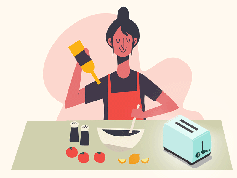 Cooking is an Art in Itself auxesis infotech color scheme gif graphic design ui ux web design