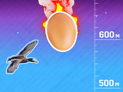 Egg Drop 2d 2d animation after effects animation behind the scenes character character animation duck egg explosion fire gif illustration loop smoke