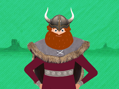 Viking's Pass 2d 2d animation after effects american animation axe behind the scenes character character animation dna gif green card helmet horns illustration loop past viking