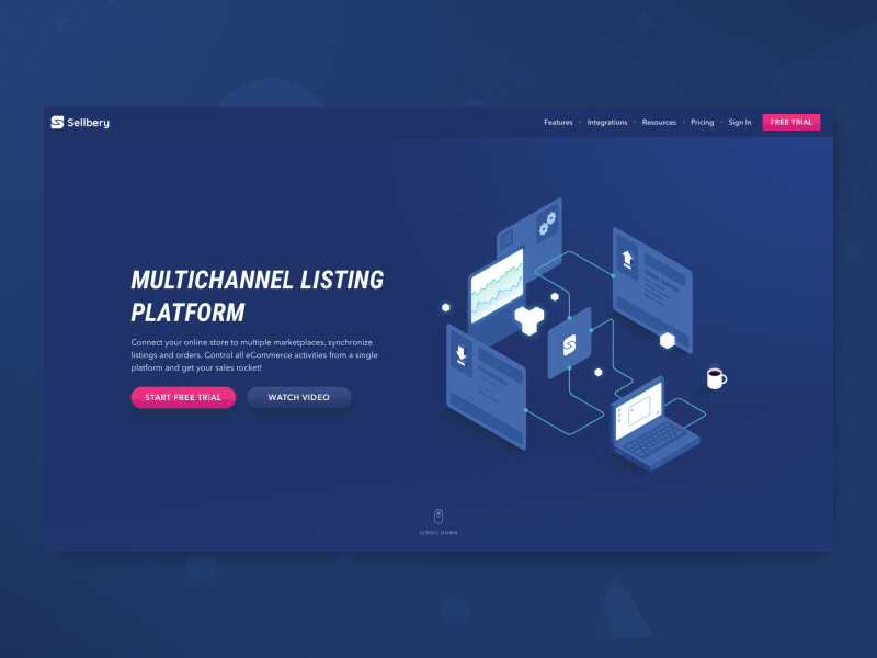 Sellbery - Homepage animation by Maxim Goncharov on Dribbble