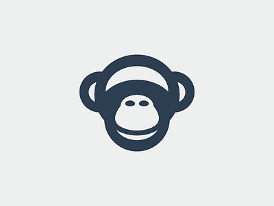 Chimp ape brand branding chimp logo logomark mark monkey negative space