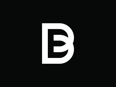 BE b be branding design e icon logo logomark logotype mark monogram negative space