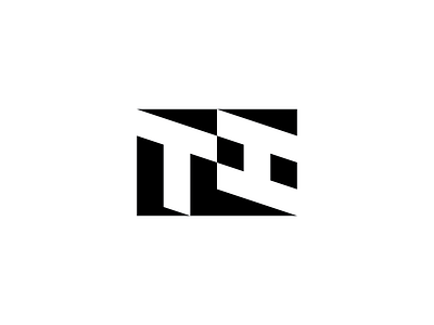 TI branding design i icon logo logomark logotype mark monogram negative space t ti