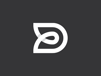 D branding d icon lines logo mark monogram outline ratios slants stroke