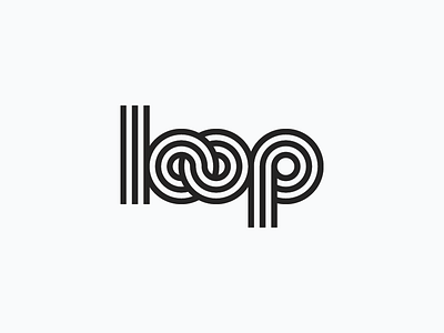 loop branding lines logo loop mark monogram outline ratios slants stroke wordmark