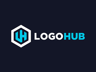 LogoHub branding character hexagon hub letter lettermark lh logo logohub logomark monogram owen roe
