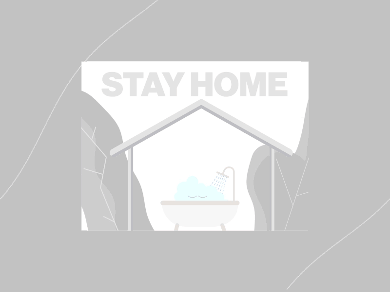 Stay Home - Stay Safe 2d 2danimation adobe aftereffect aftereffects animation characteranimation gif loop motion