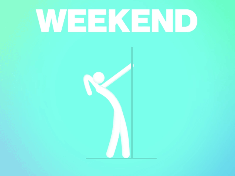 Weekend!!!! 2d adobe aftereffect animation day friday gif holiday loop pictogram strip weekend