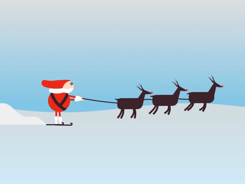 Happy new yearSsss!!! 2018 2danimation adobe aftereffects animation deer newyears santa
