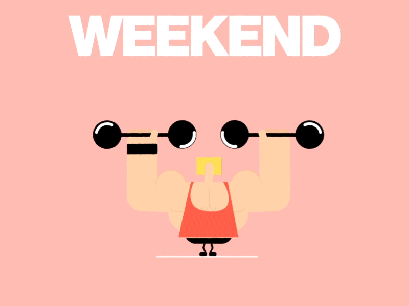 Weekend!! adobe aftereffects animation character characteranimation gif loop sport weekend