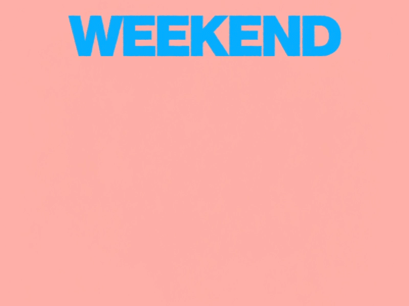 WEEKEND! aftereffect animation characteranimation cutout gif loop