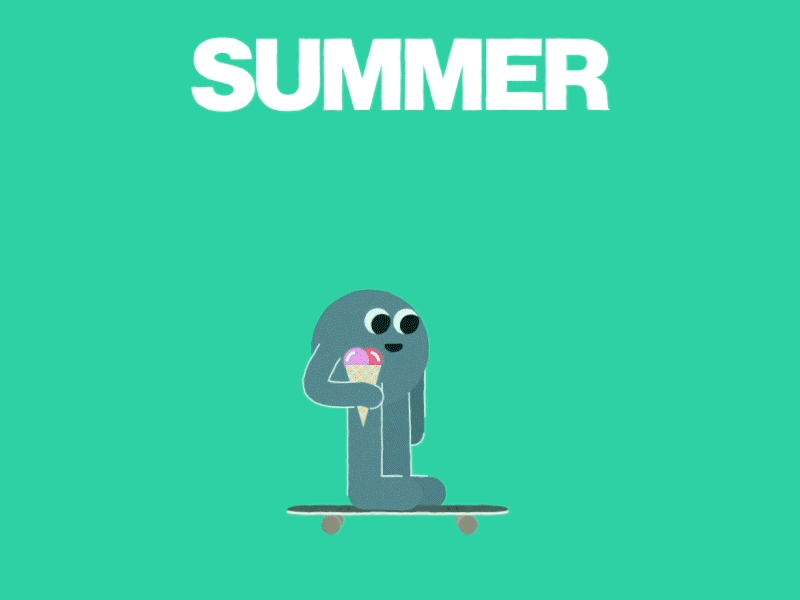 Summer 2d 2danimation aftereffect aftereffects animation characteranimation design gif loop weekend