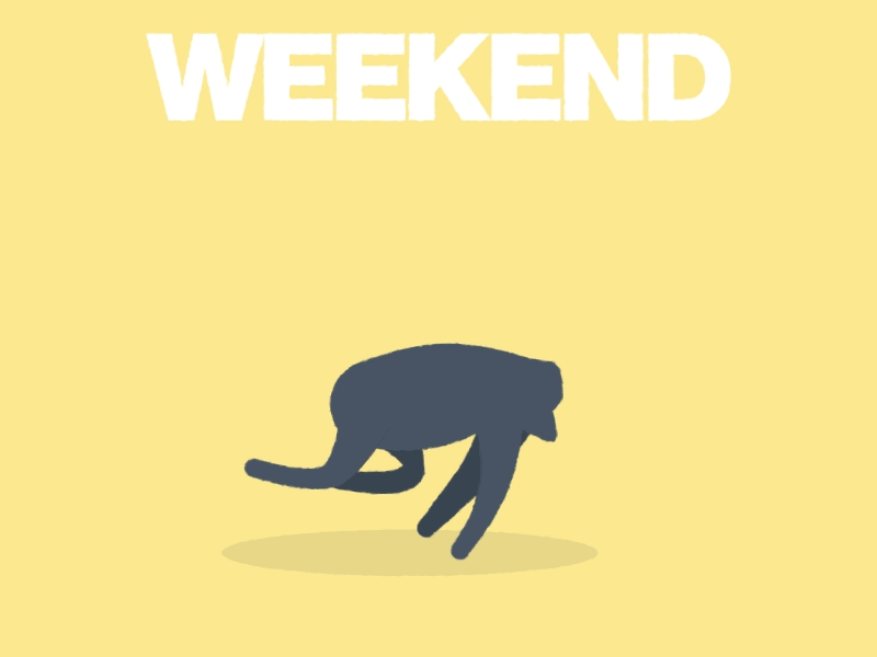 Weekend aftereffect animation character characteranimation design gif loop motion weekend